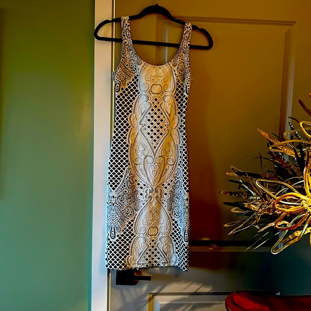 Sexy black and white XS Bebe dress!